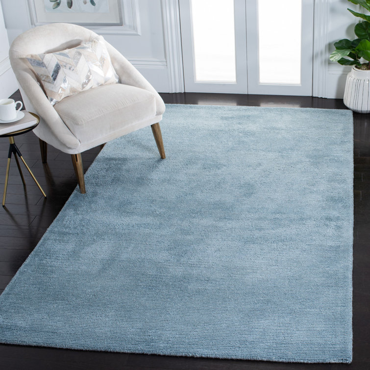 Dovecove Handmade HandKnotted Blue Rug & Reviews Wayfair